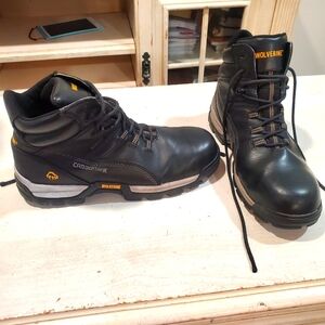 Wolverine Carbon Max Boots Size 11 Mens Black Yellow Work Heavy Duty Tactical